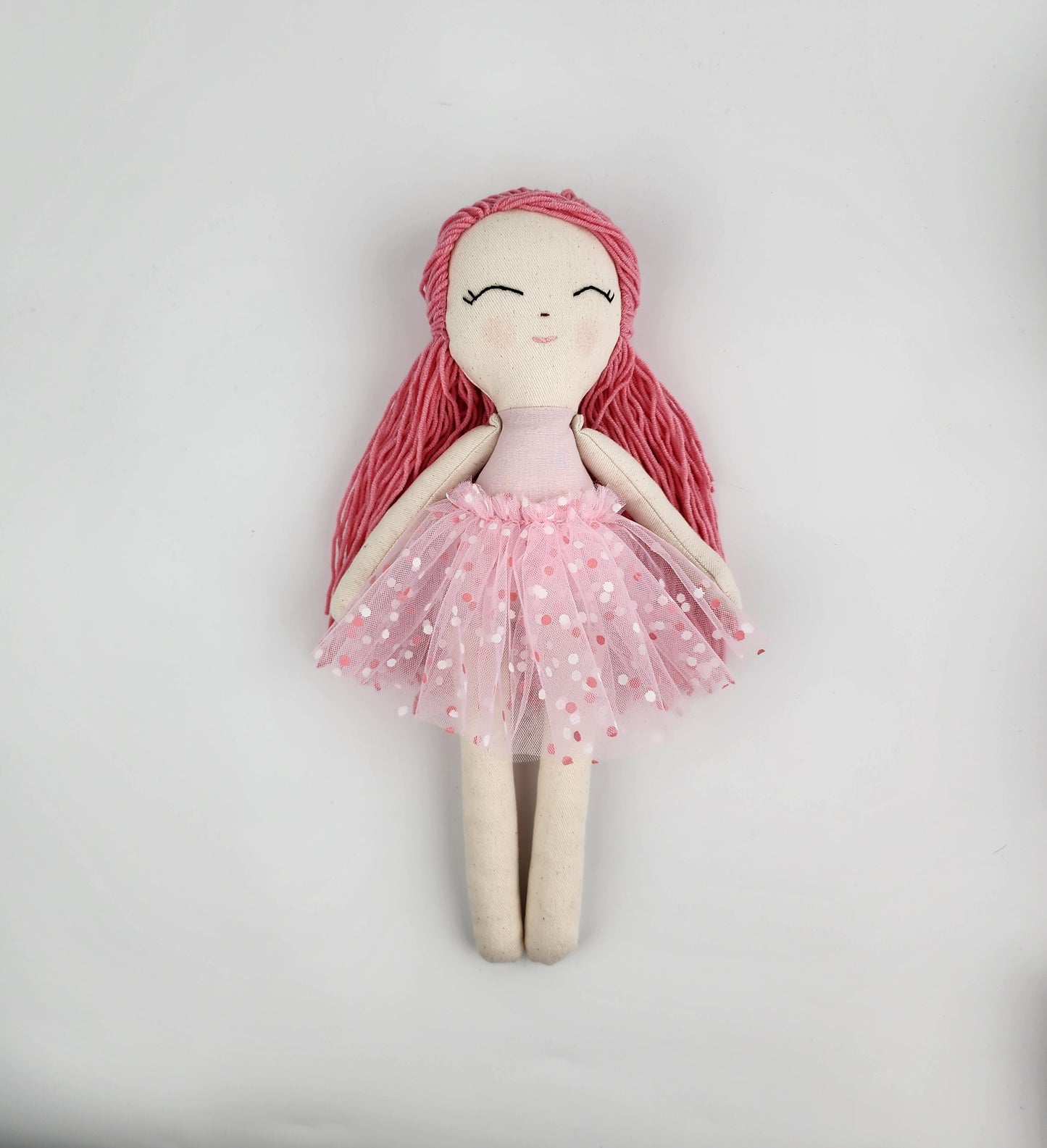 Pretty in Pink Handmade Fabric Doll