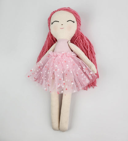 Pretty in Pink Handmade Fabric Doll