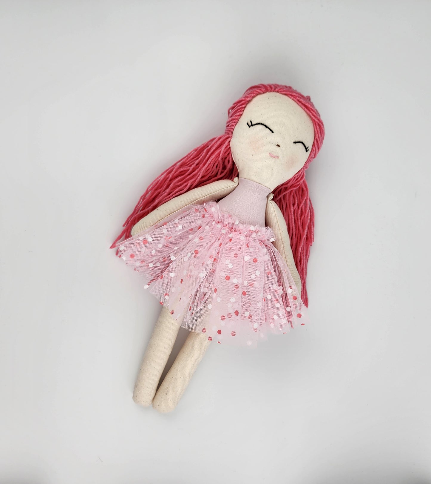 Pretty in Pink Handmade Fabric Doll