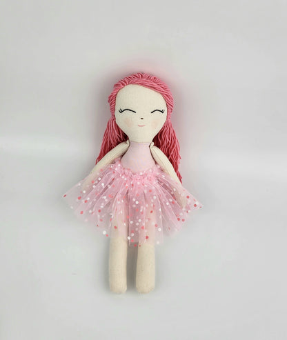 Pretty in Pink Handmade Fabric Doll