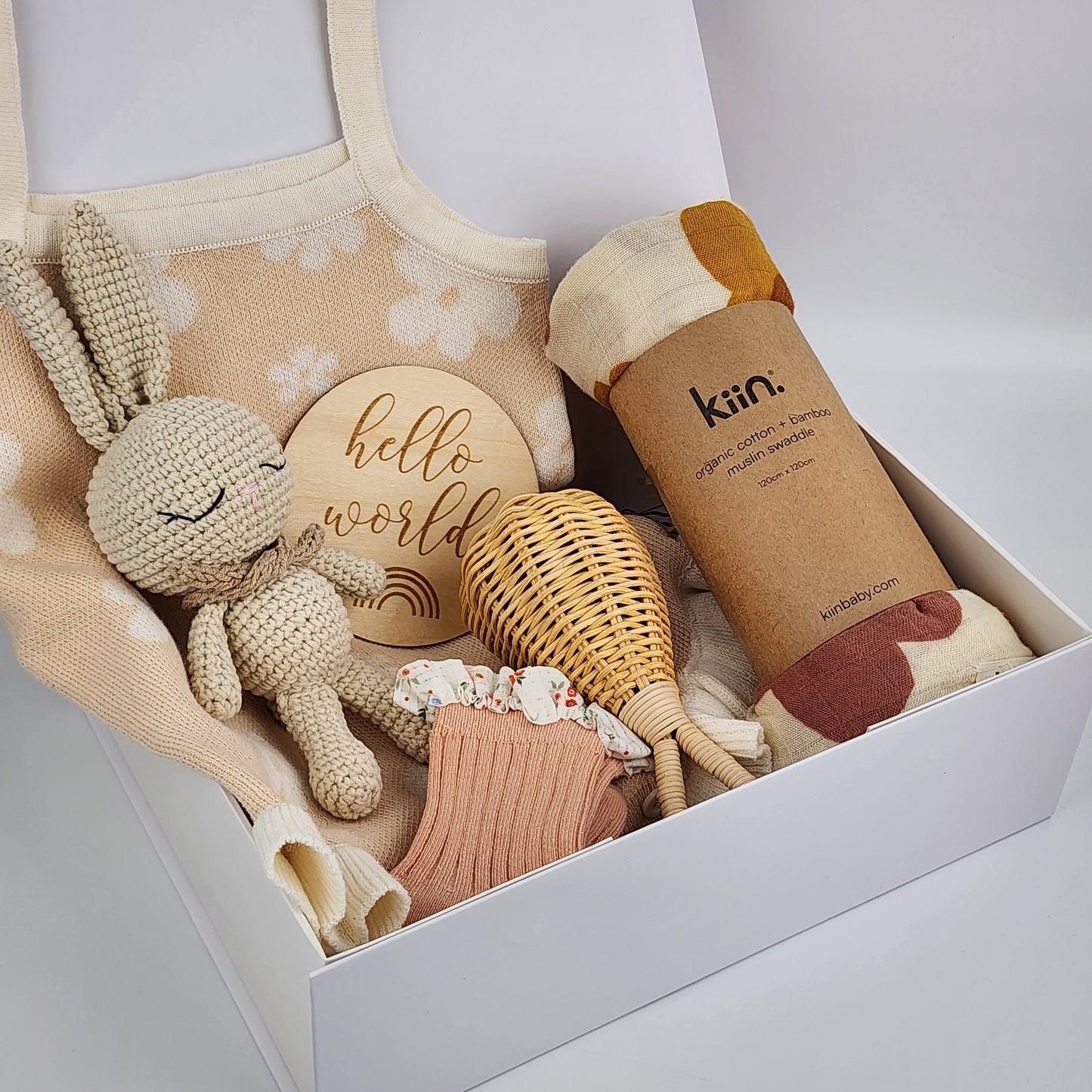 Hello World Baby Gift Box Hamper - Ready to ship