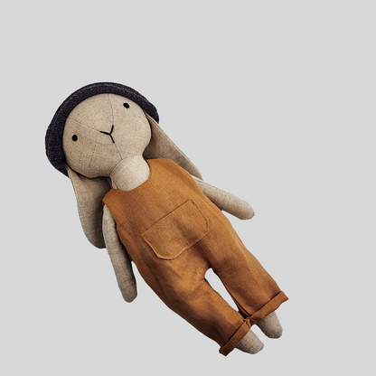 Cool Bunny - Handmade Linen Soft Toy