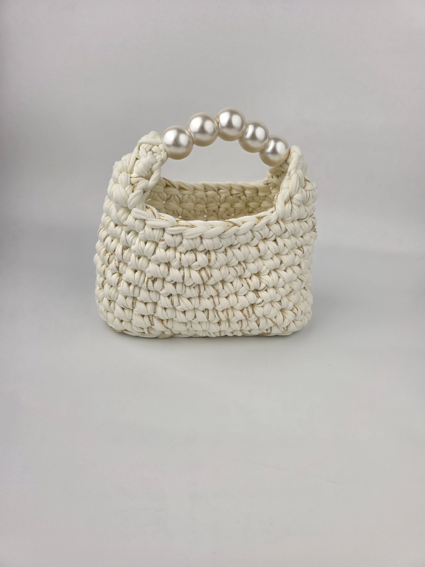 New Pearly White Crochet Bag
