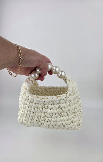 New Pearly White Crochet Bag