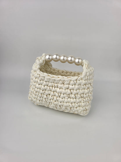 New Pearly White Crochet Bag