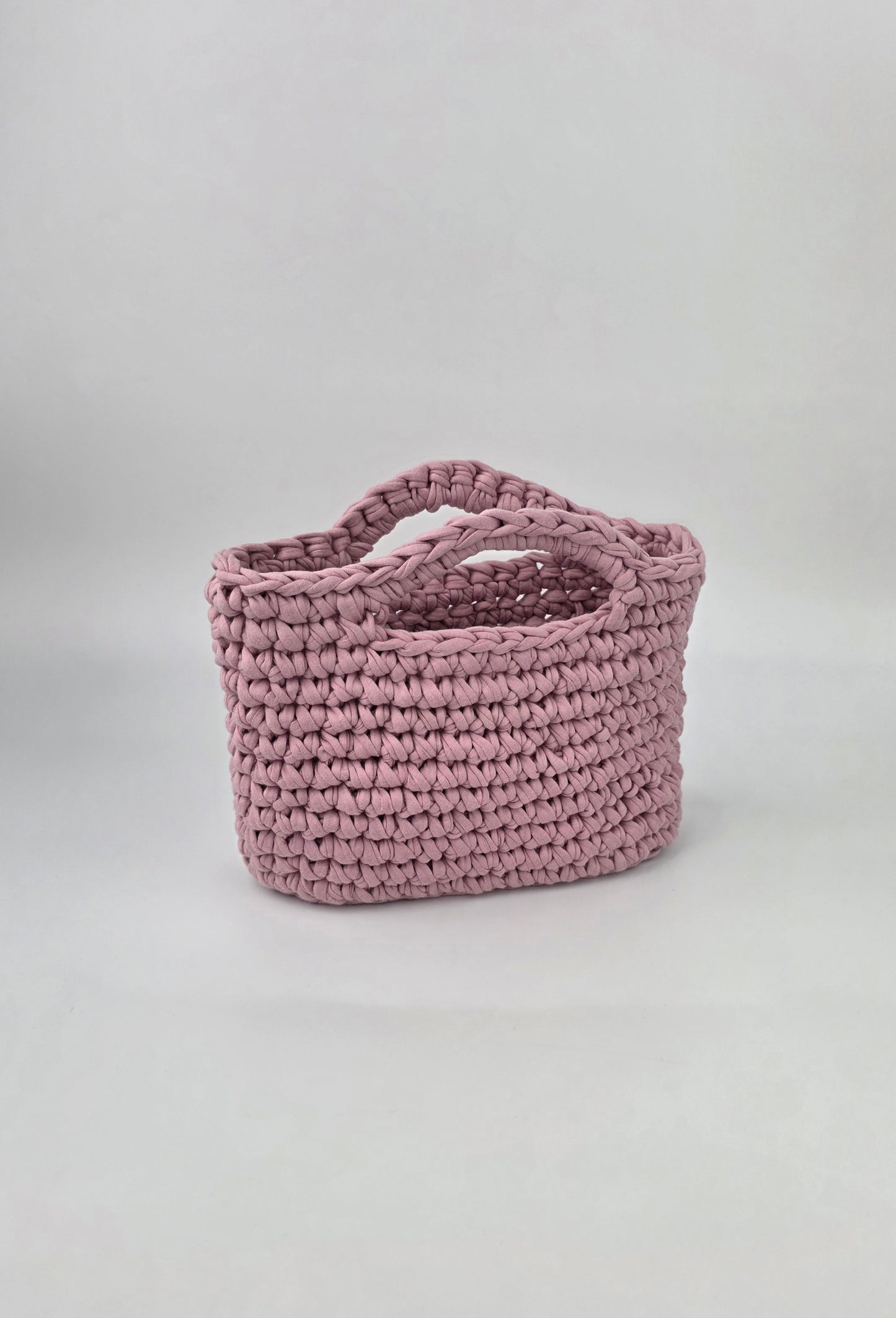 Mauvey Pink Crochet Hand/shoulder bag