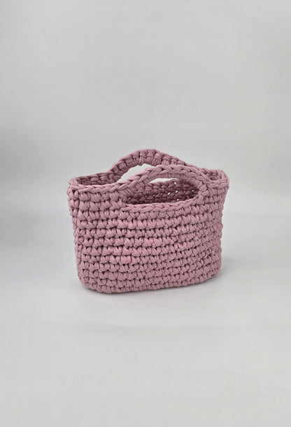 Mauvey Pink Crochet Hand/shoulder bag