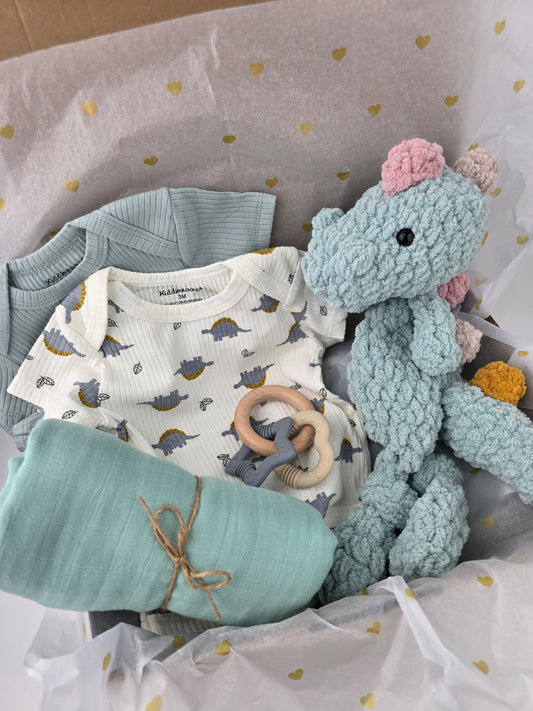 Baby Plush Dinosaur Gift Box Hamper
