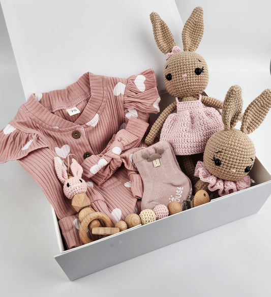 Girl Bunny Baby Gift Box Hamper