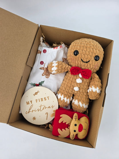 Baby's First Christmas - Gingerbread Man Gift Box Hamper - Ready to ship