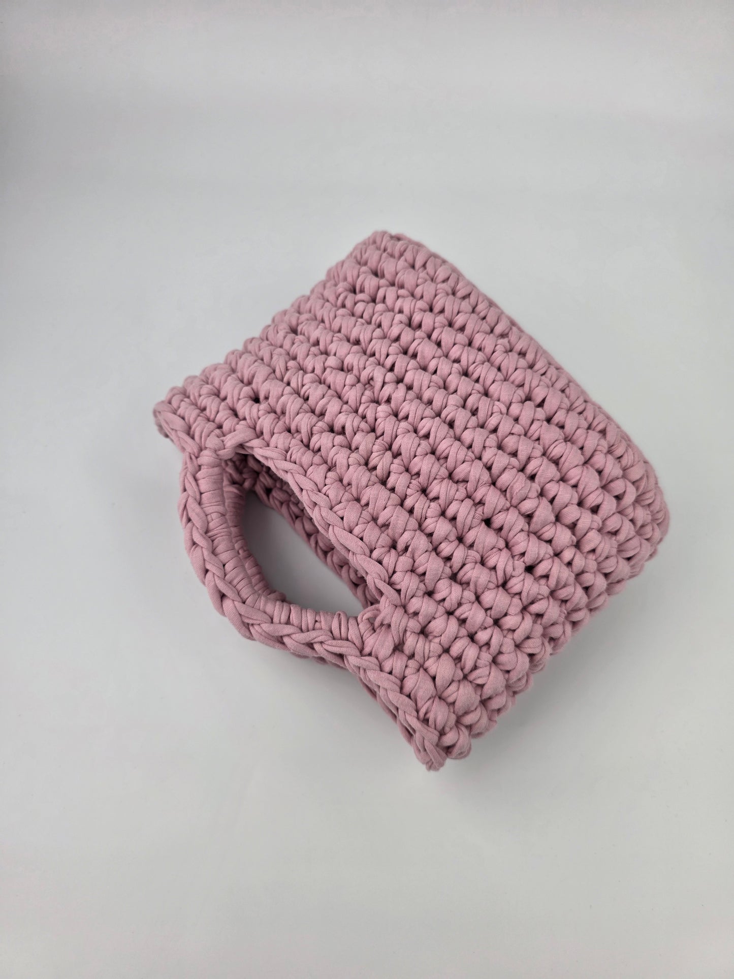 Mauvey Pink Crochet Hand/shoulder bag