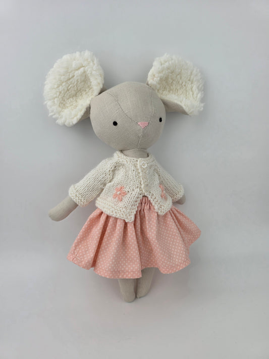 Fluffy Handmade Cloth Mouse Doll