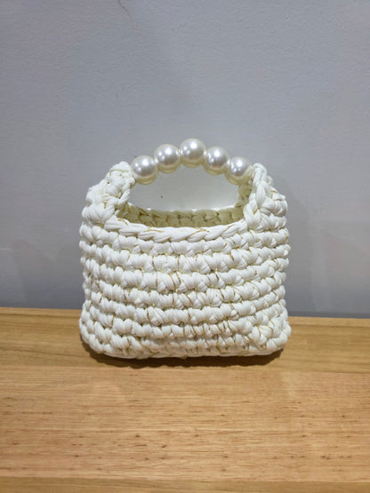New Pearly White Crochet Bag
