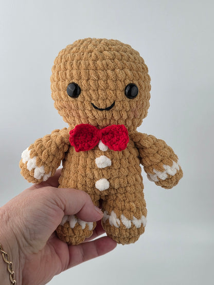 Gingerbread Man - Handmade crochet soft toy