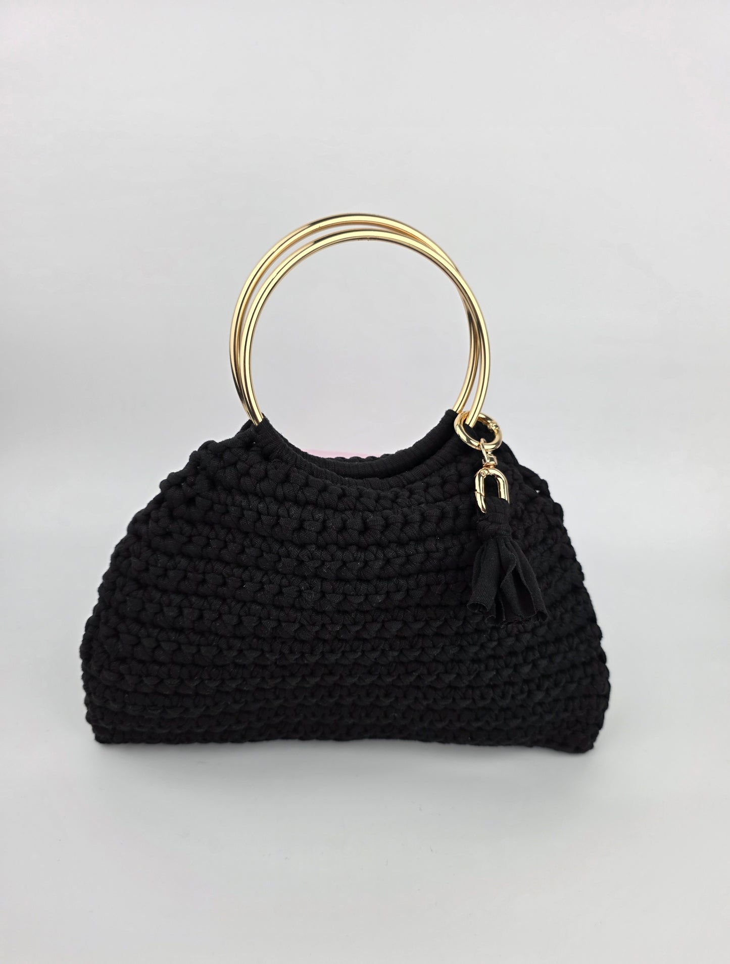 'Midnight' Stylish Day or Evening Crochet Handbag - Ready to Ship