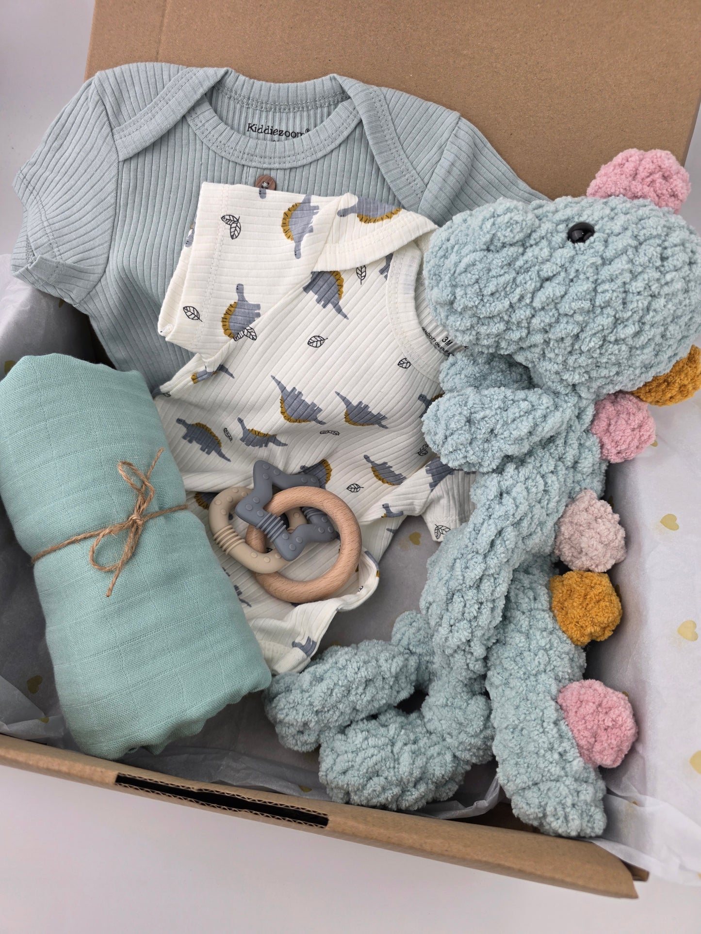 Baby Plush Dinosaur Gift Box Hamper