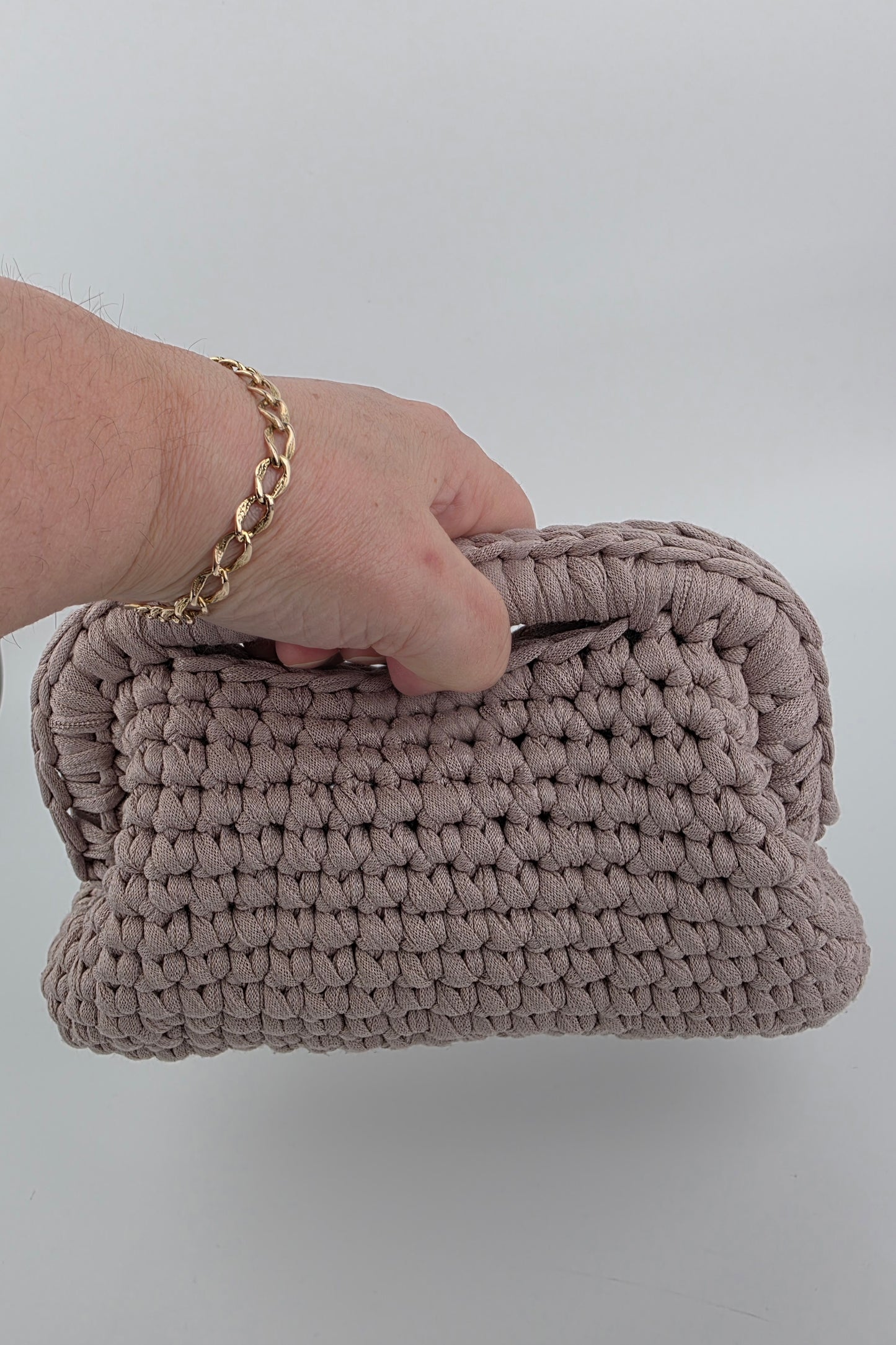 'Natasha' Handmade Crochet Clutch Handbag - Ready to Ship
