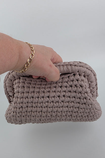 'Natasha' Handmade Crochet Clutch Handbag - Ready to Ship