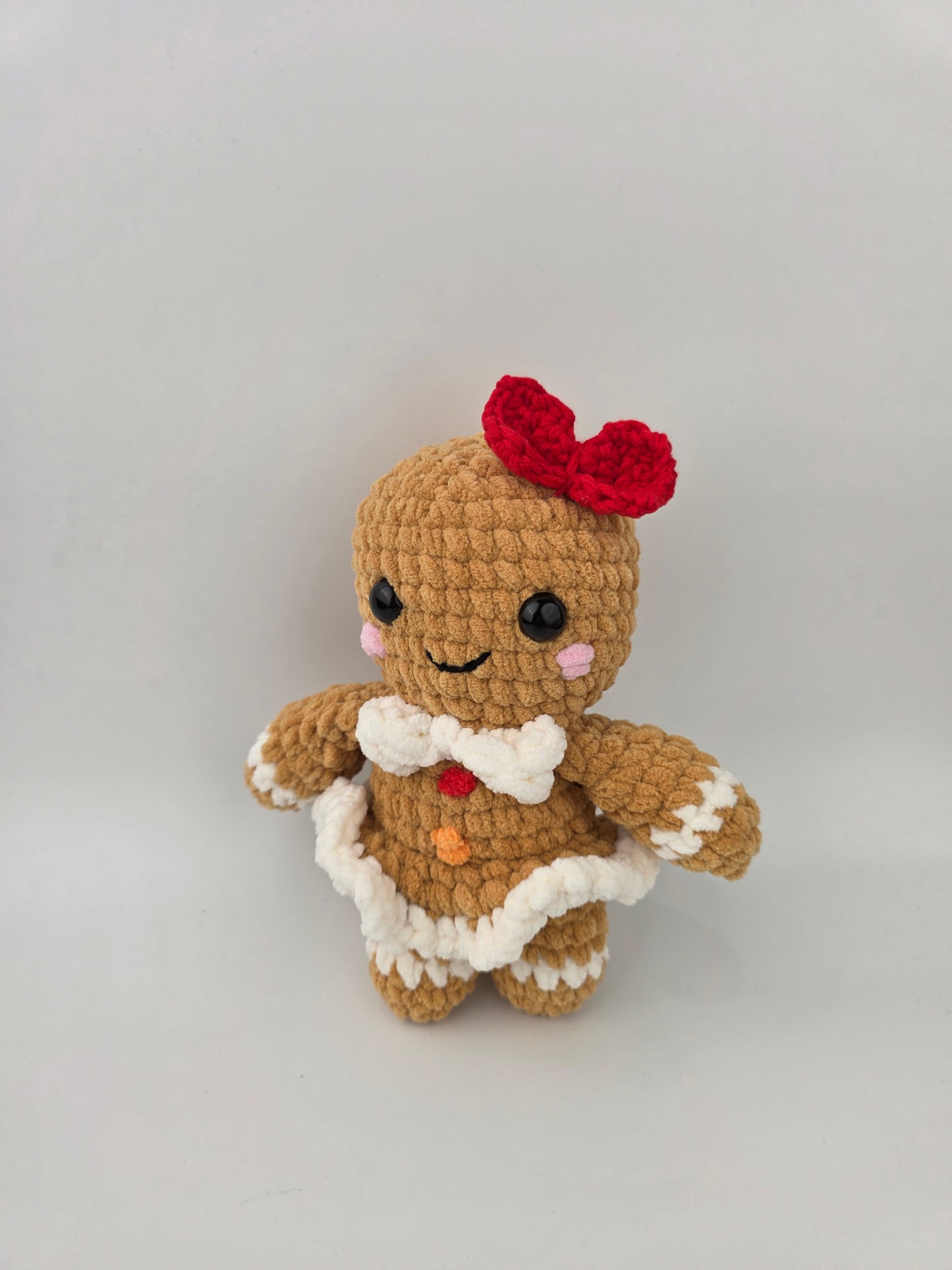 Gingerbread Girl - Handmade crochet soft toy
