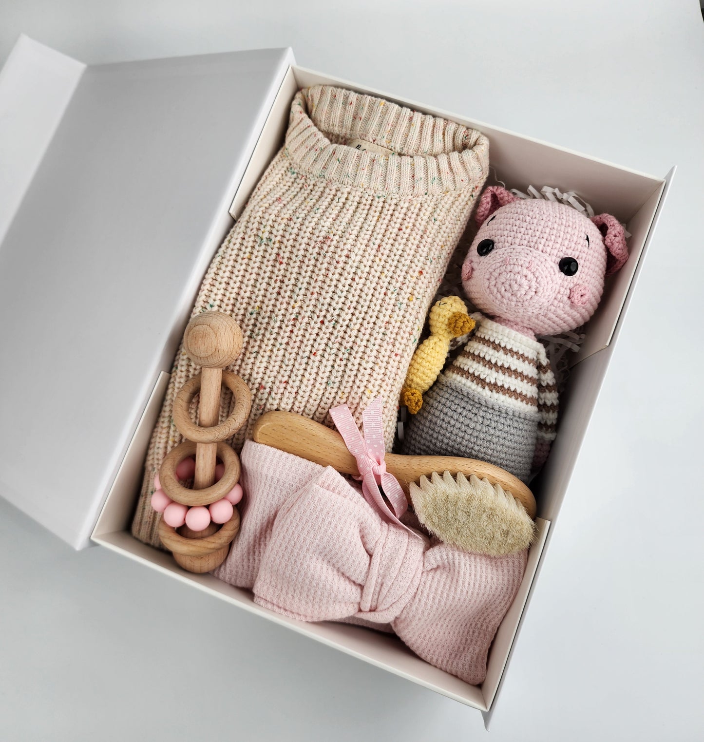 Newborn Baby Girl Gift Box Hamper - Ready to Ship