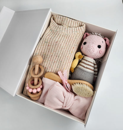 Newborn Baby Girl Gift Box Hamper - Ready to Ship