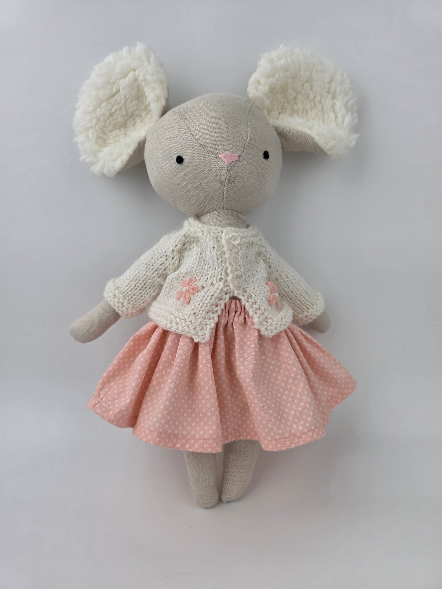 Fluffy Handmade Cloth Mouse Doll