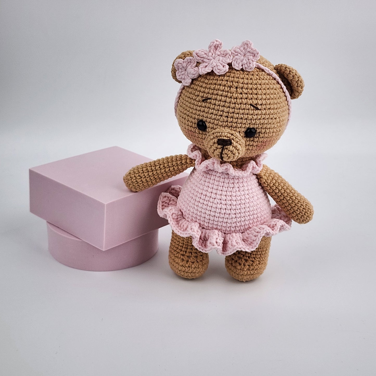 Pre-Order- Ballerina Teddy and Rattle Gift Box - Handmade Soft Toys