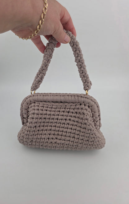 'Natasha' Handmade Crochet Clutch Handbag - Ready to Ship