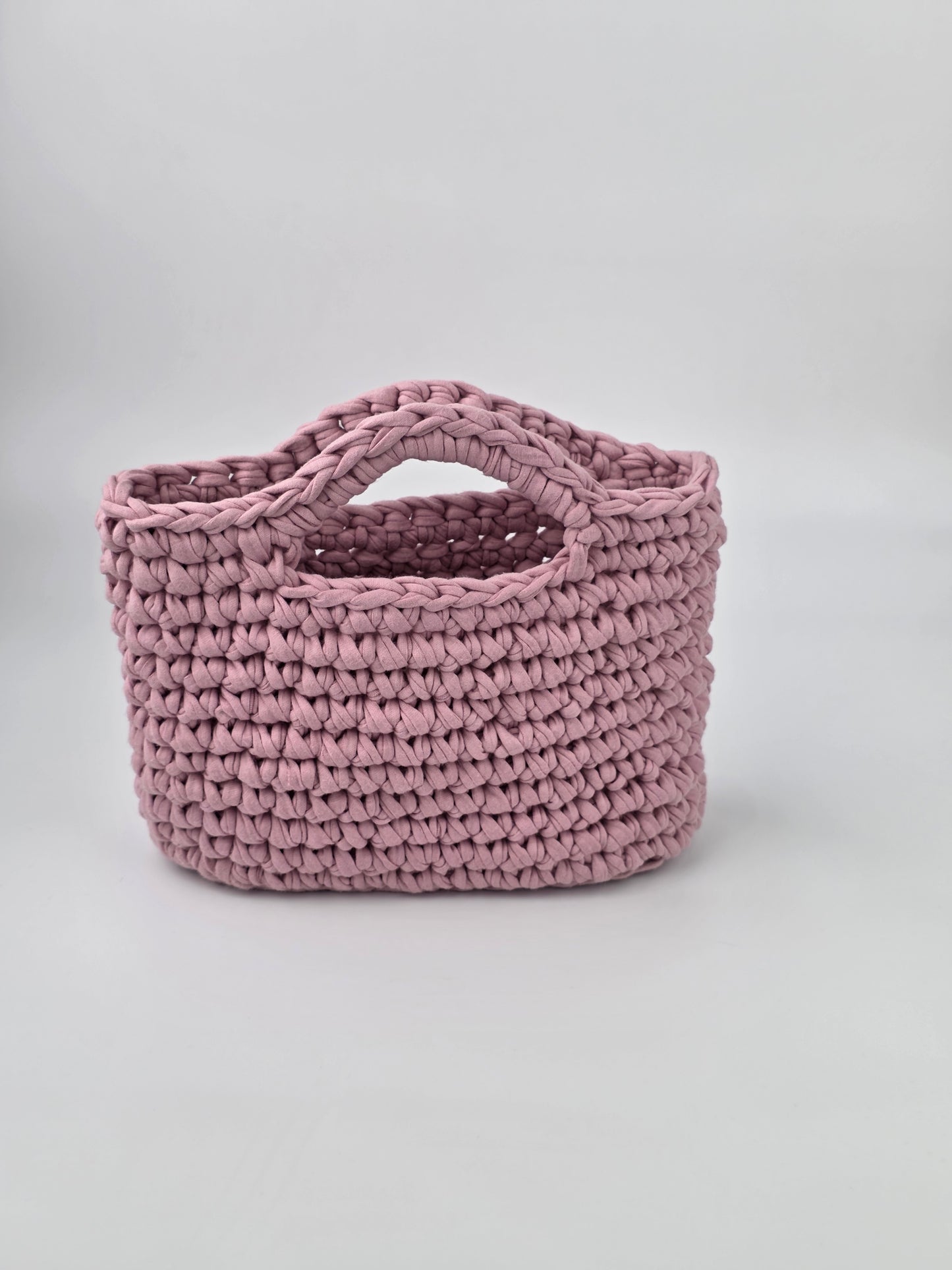 Mauvey Pink Crochet Hand/shoulder bag