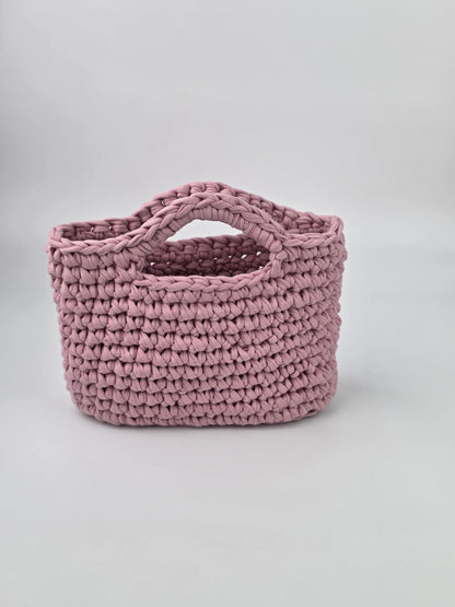 Mauvey Pink Crochet Hand/shoulder bag