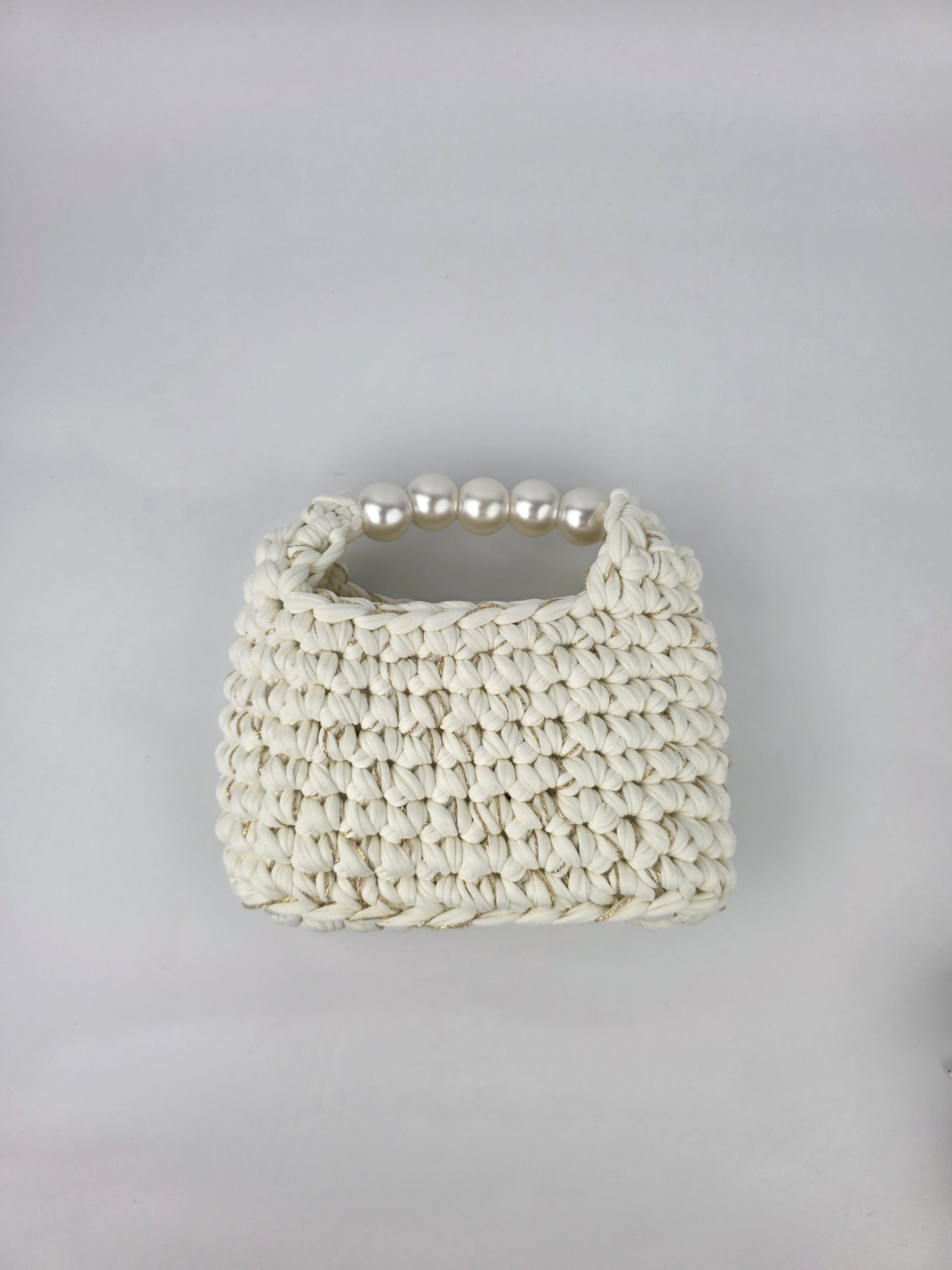 New Pearly White Crochet Bag