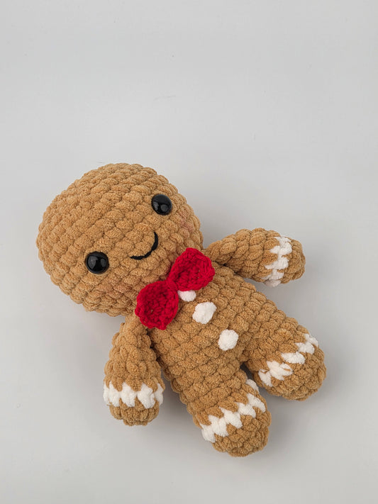 Gingerbread Man - Handmade crochet soft toy