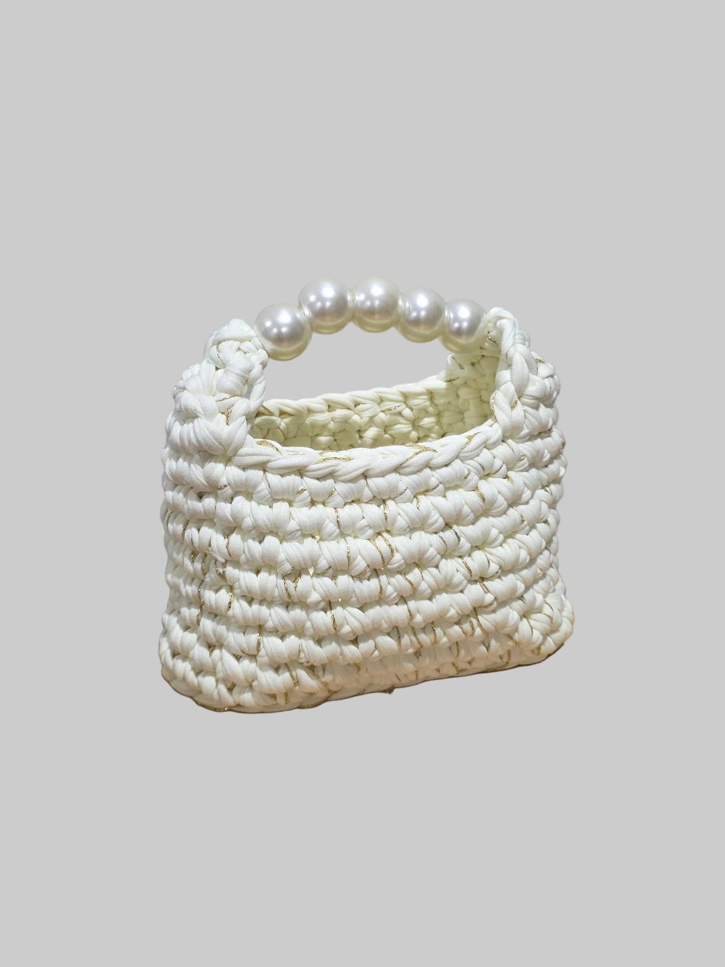 New Pearly White Crochet Bag