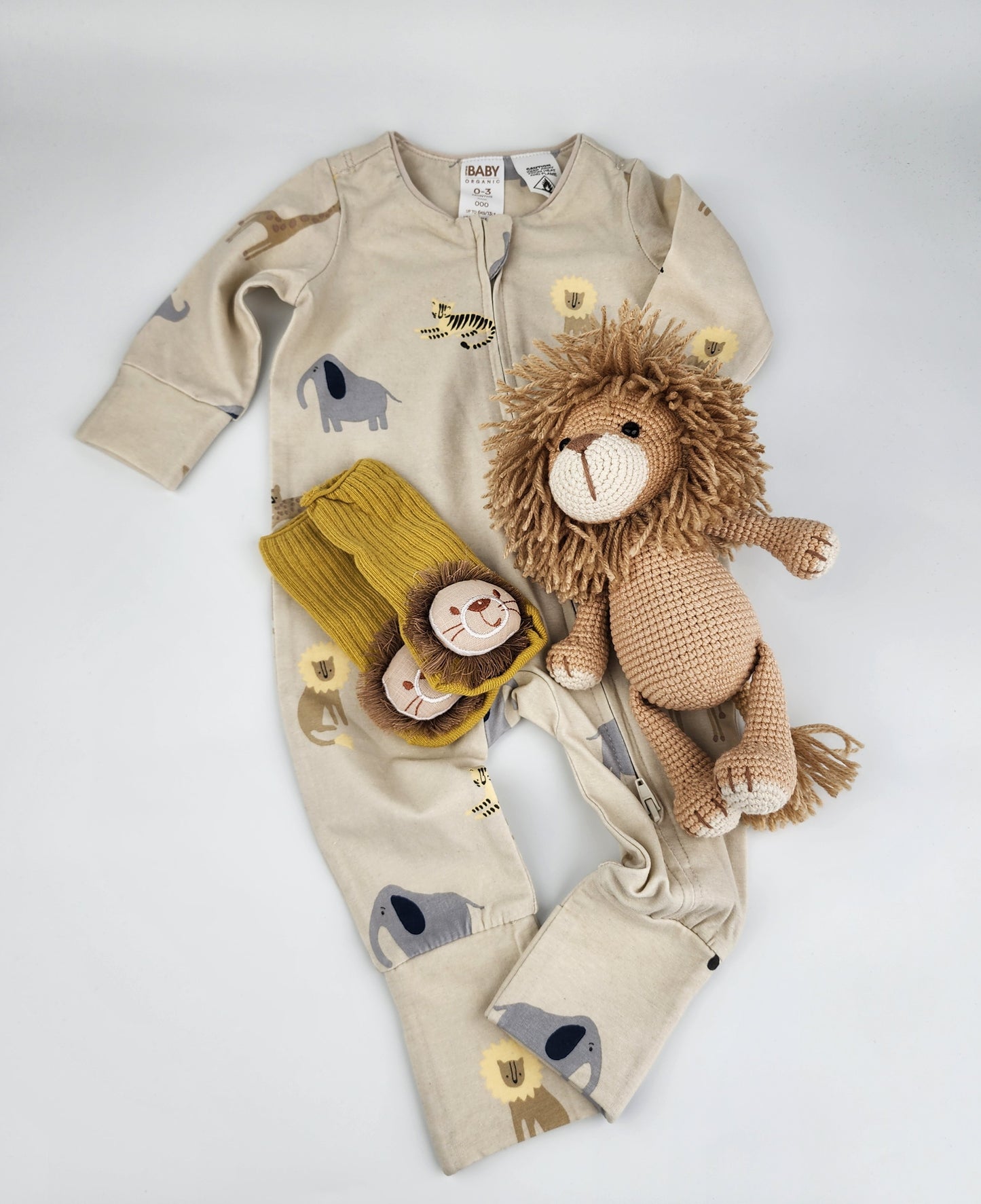 Lion Baby Gift Box Hamper - Handmade Soft Toy - Ready to Ship