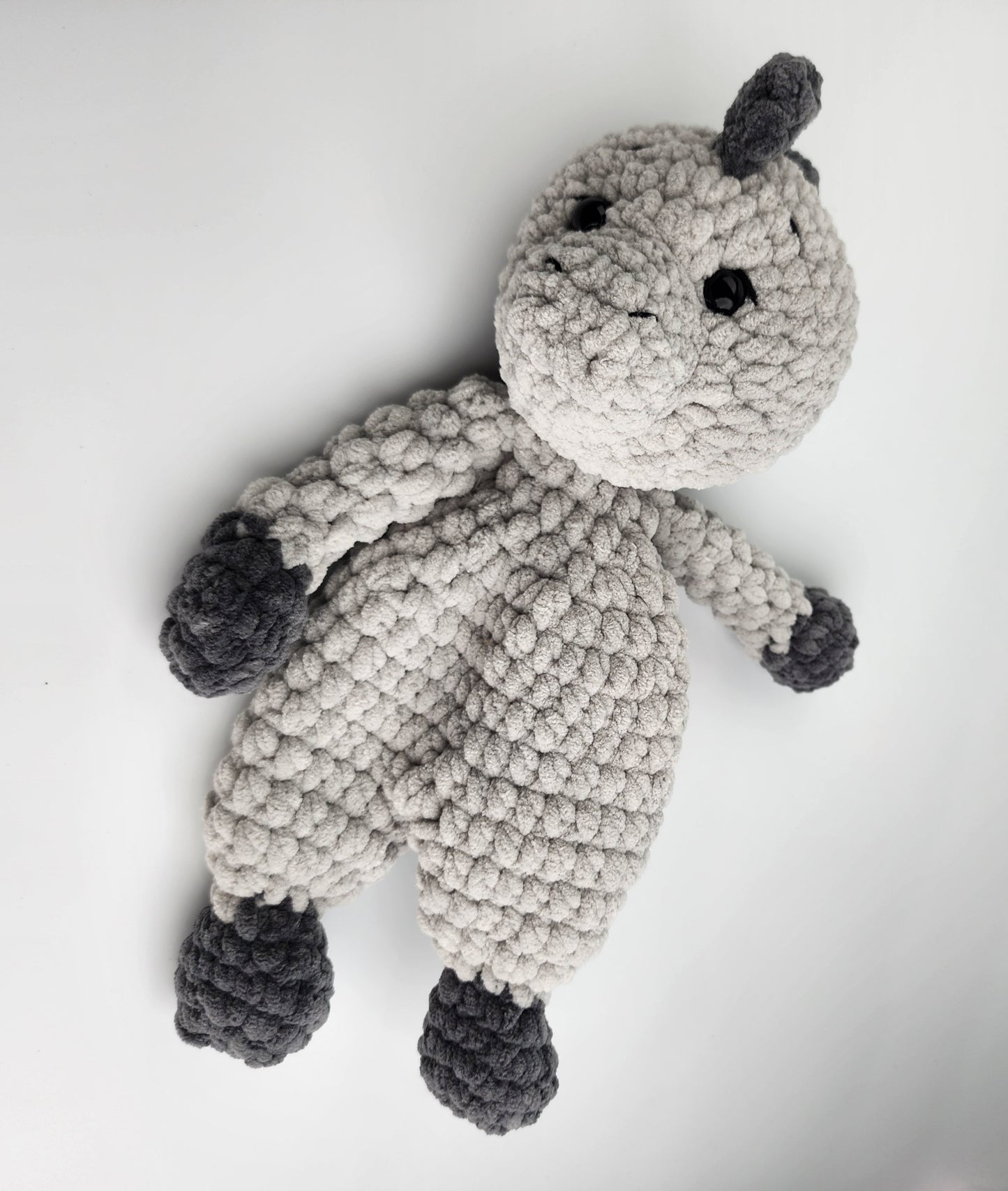 NEW - Plush Snuggler Dinosaur - Handmade Crochet Comforter