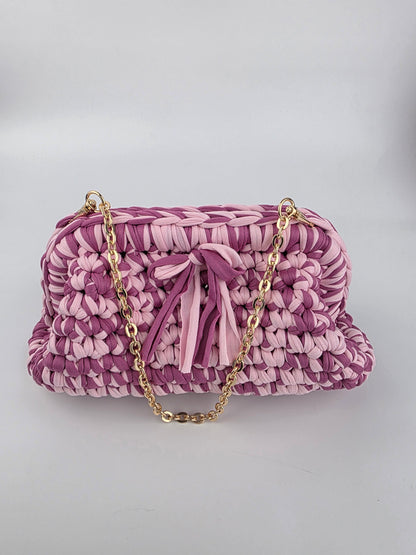 'Cherry' Crochet Clutch Handbag - Ready to Ship - Reduced to clear