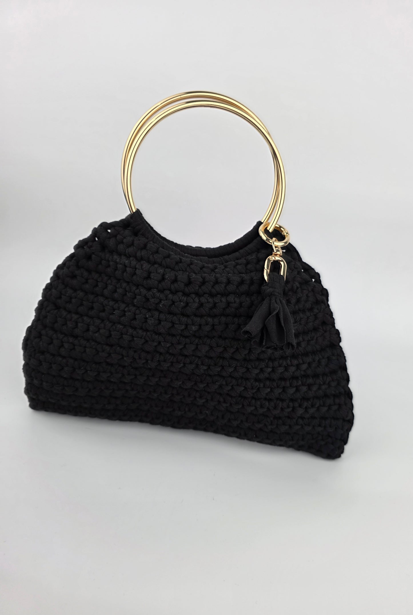 'Midnight' Stylish Day or Evening Crochet Handbag - Ready to Ship