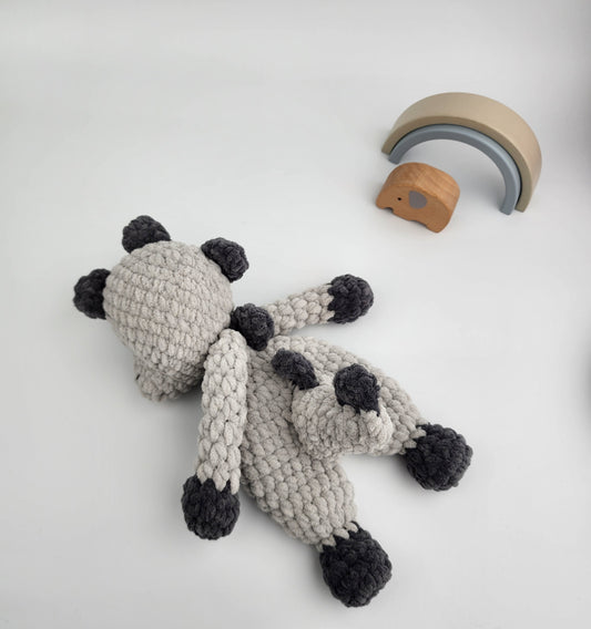 NEW - Plush Snuggler Dinosaur - Handmade Crochet Comforter