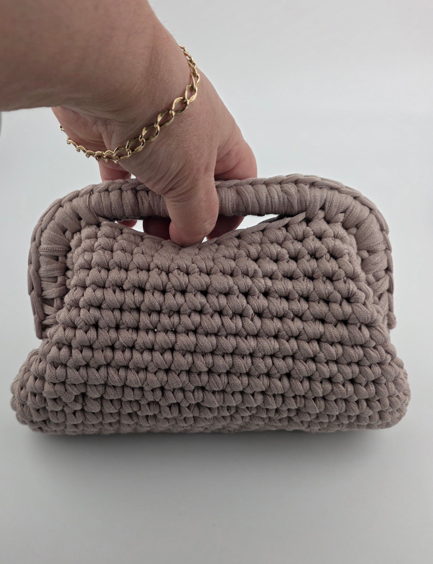 'Natasha' Handmade Crochet Clutch Handbag - Ready to Ship